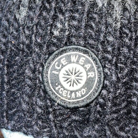 Authentic Woven Wool Iceland Icelandic Knit Beanie Hat Cap Imported Lined OSFA - Picture 5 of 6